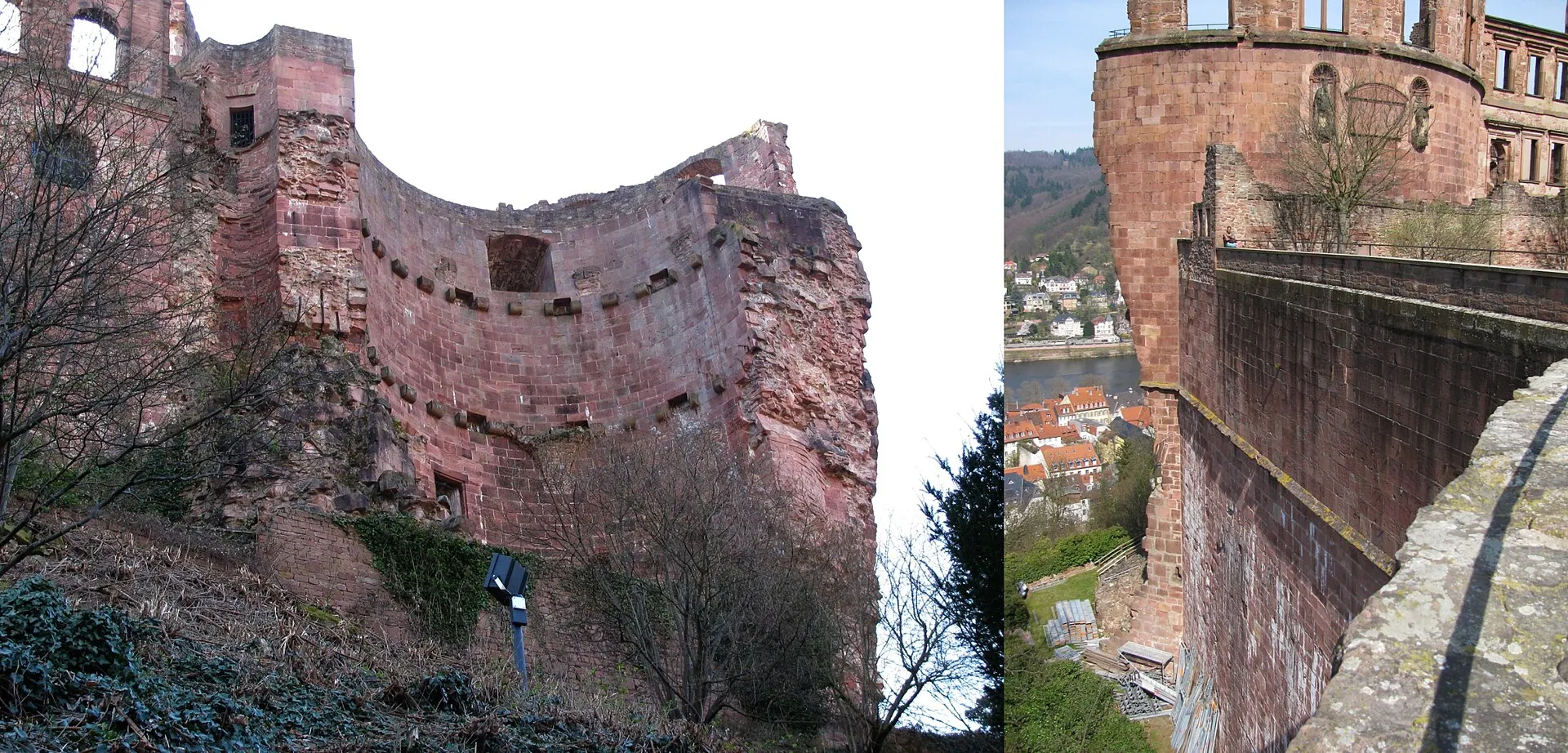 Ruine des Dicken Turms am Heidelberger Schloss